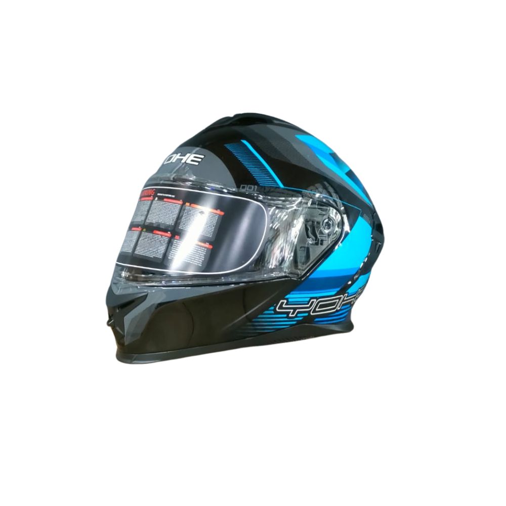 YOHE 986A Shinny Black/Blue Colour Helmet