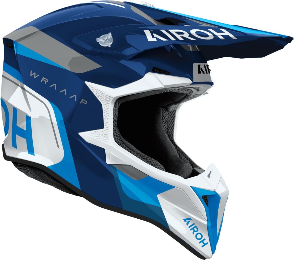 Airoh Wraaap Conquer Blue Gloss MX Helmet