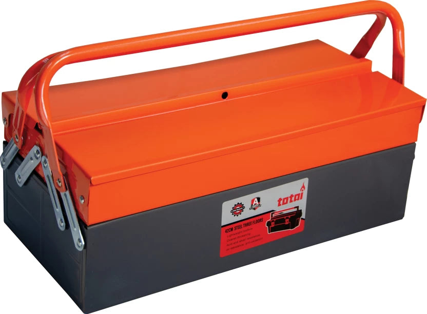 Totai Metal Tool Orange/Black Storage Box