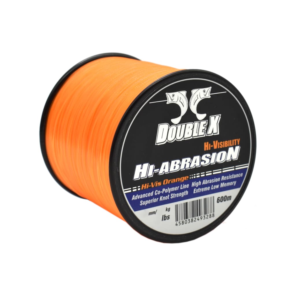 Double X 18lbs Hi-Abrasion Hi-Visibility Orange 600M Line