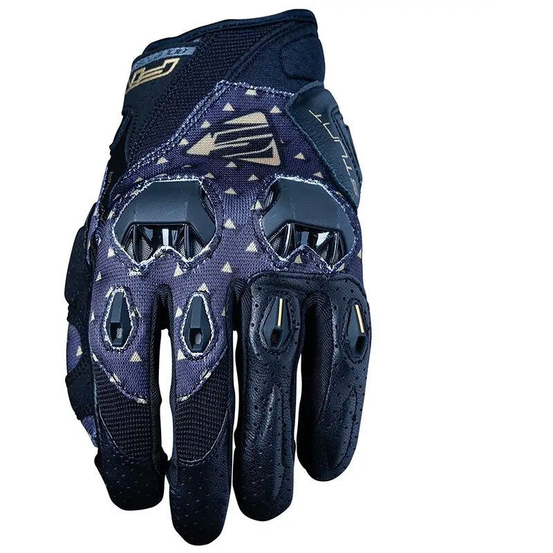Five Gloves Evo Stunt Replica Black/Diamond Woman's Motorcycle Gloves