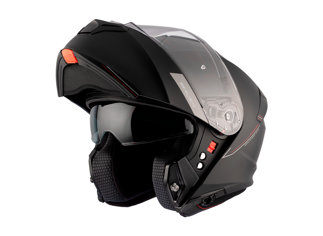 MT Genesis SV Flip-Up Matt Black Motorcycle Helmet