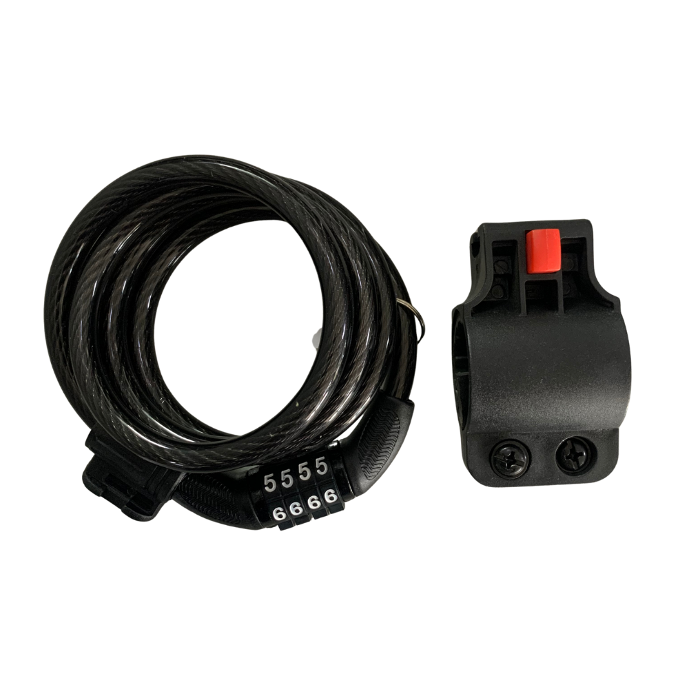 4-Digit Combination Cable Lock – Black 8X1000MM