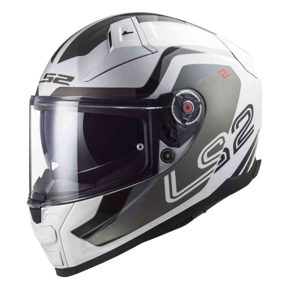 MC Auto: LS2 FF811 Vector II Metric White/Titanium/Silver Helmet