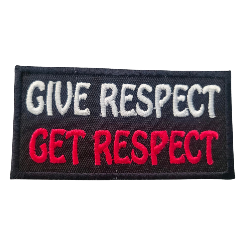 MC Auto: Motorcycle Waistcoat Patch With Give Respect Get Respect