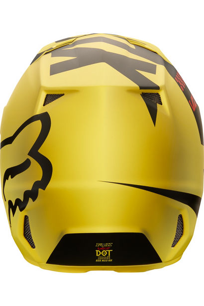 MC Auto: Fox V2 Mastar Yellow Helmet