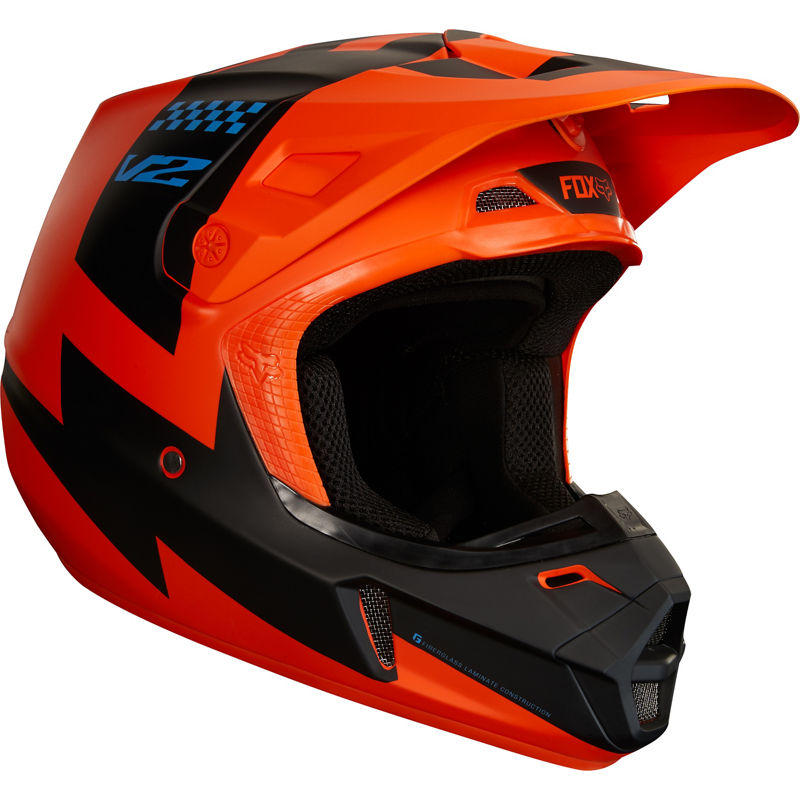 MC Auto: Fox V2 Mastar Orange Helmet