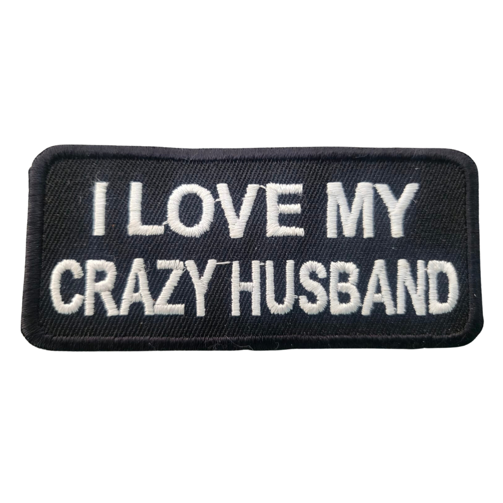 MC Auto: Motorcycle Waistcoat Patch With I Love My Crazy Husband