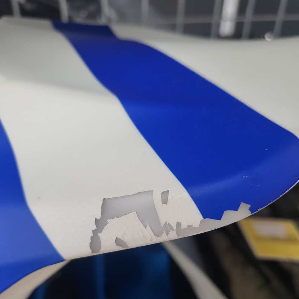 Pre-Loved (USED) Fox V3 Creo White/Yellow Helmet -(S)