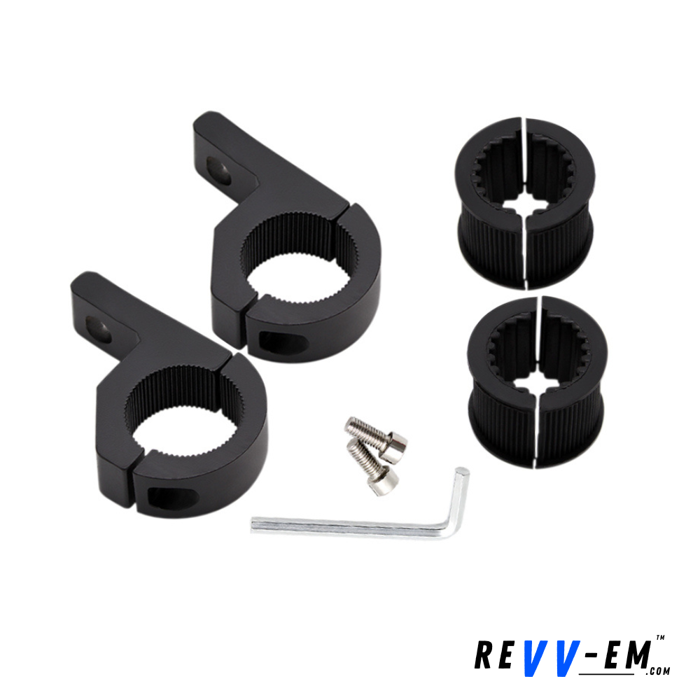 REVV-EM® Motorcycle Led Headlight Clamps Brackets