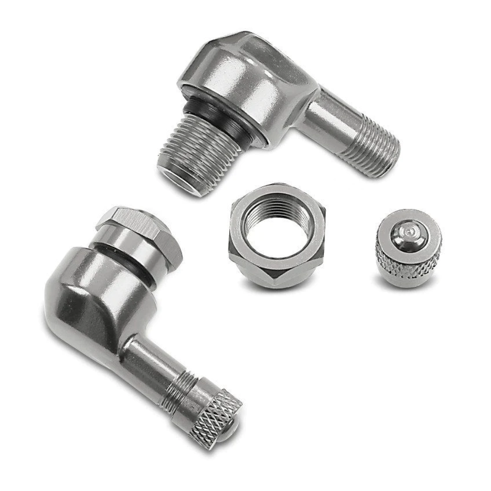 MC Auto: Metzeler Silver Aluminium 90 degree Tyre Valve