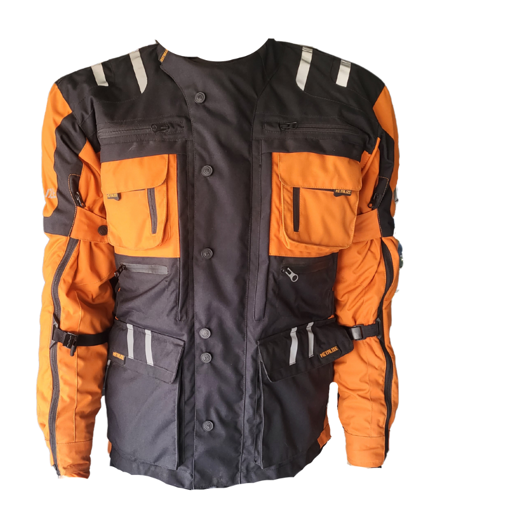 Metalize Textile 404 Black Orange Jacket S Orange