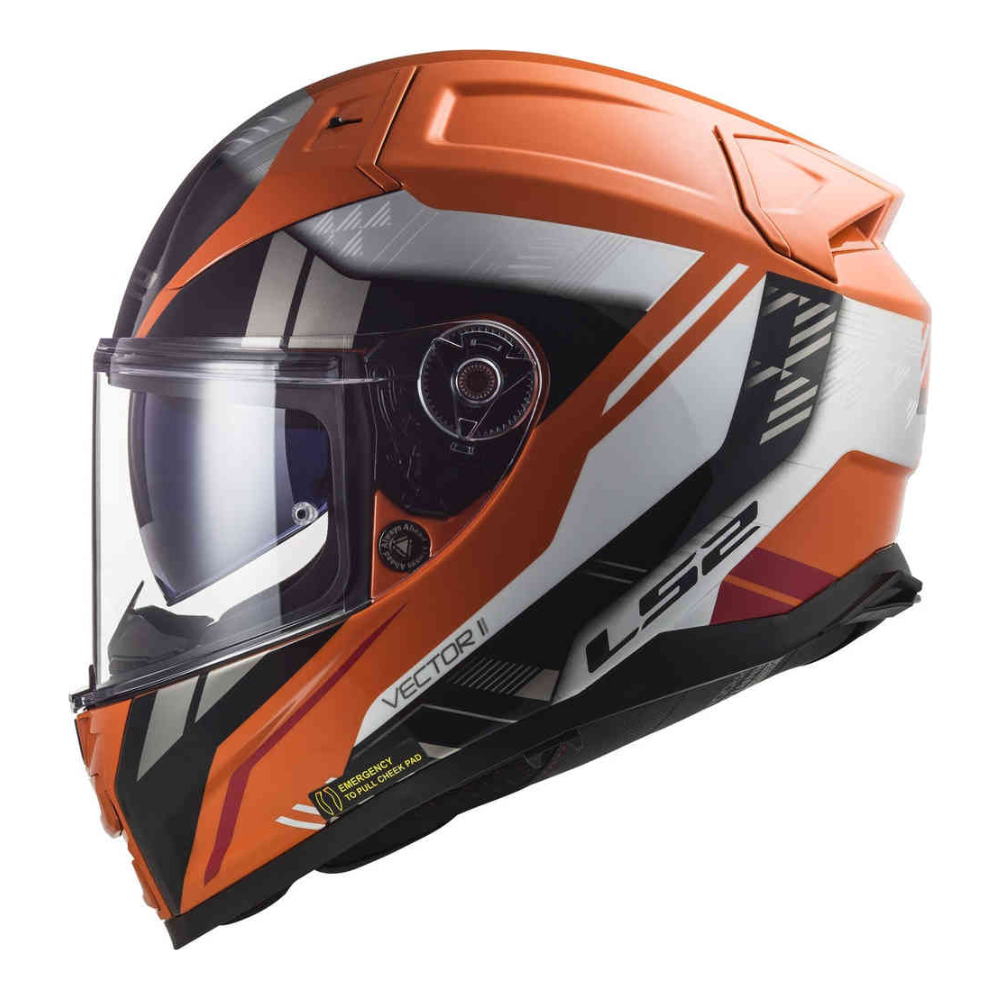 MC Auto: LS2 FF811 Vector II Stylus Fluo Orange/Black Helmet