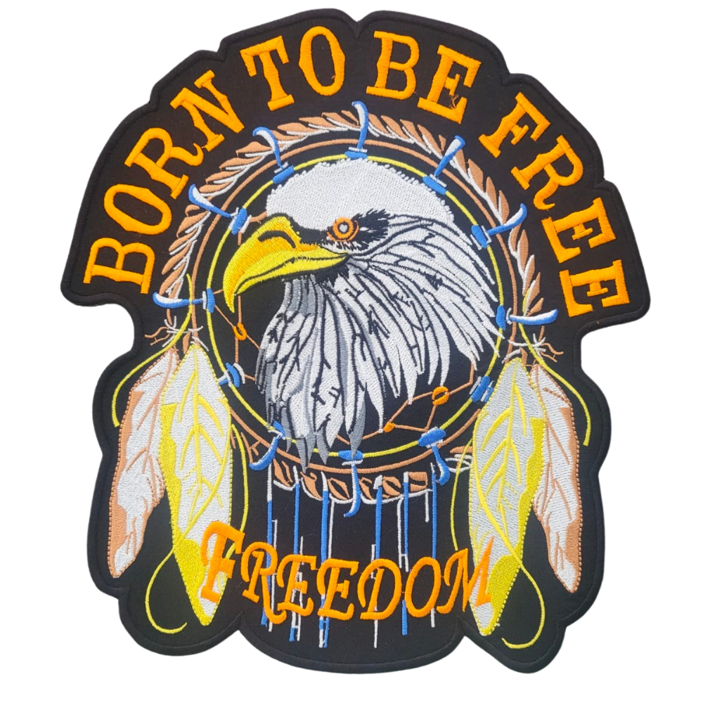 MC Auto: Motorcycle Waistcoat Patch With Born To Be Free