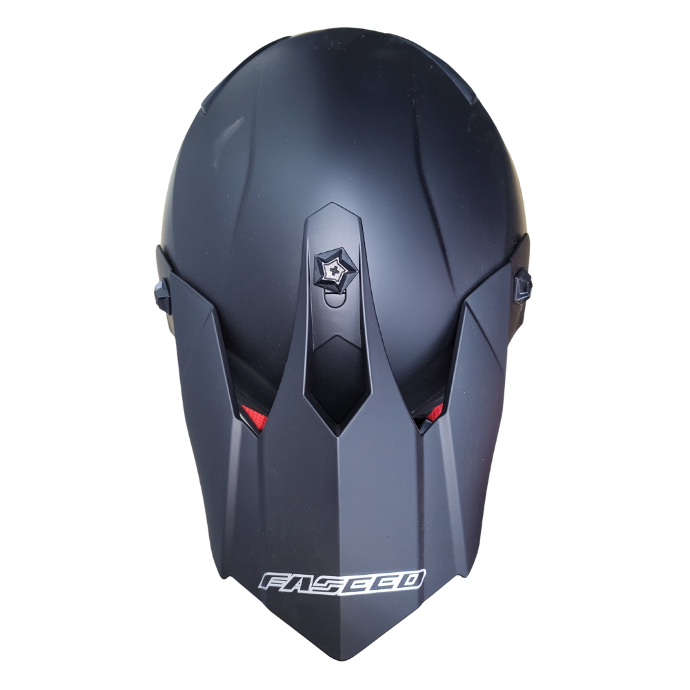 MC Auto: Faseed 608 Kids Matt Black Helmet