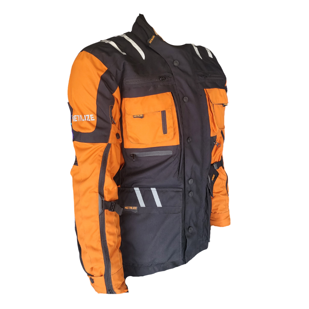 MC Auto: Metalize Textile 422 Black/Orange Jacket