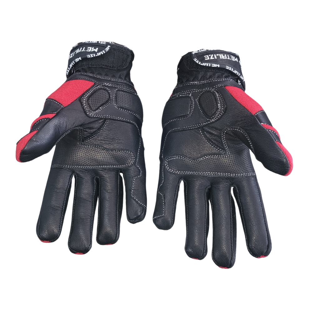 MC Auto: Metalize 261 Red/Black Shorty Gloves