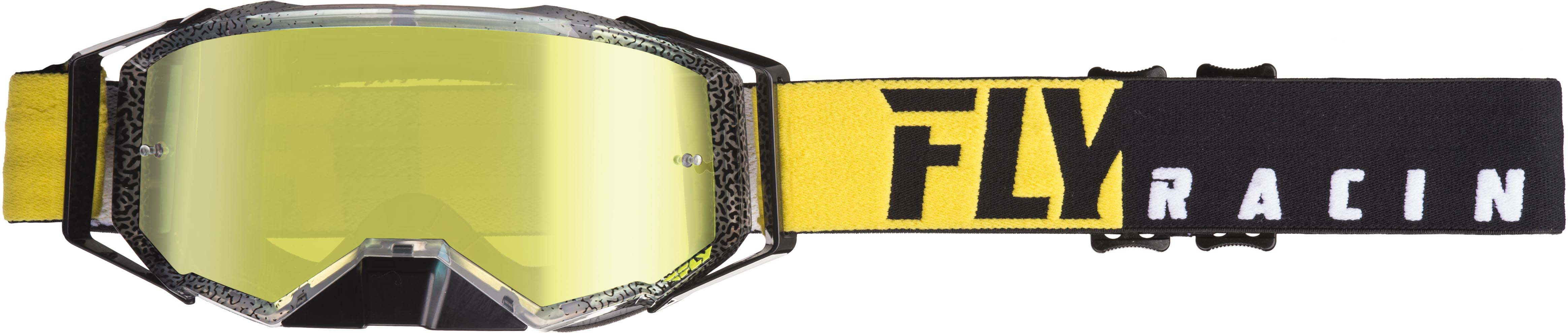 MC Auto: Fly Zone Pro Black/Yellow/Gold Mirror Goggle