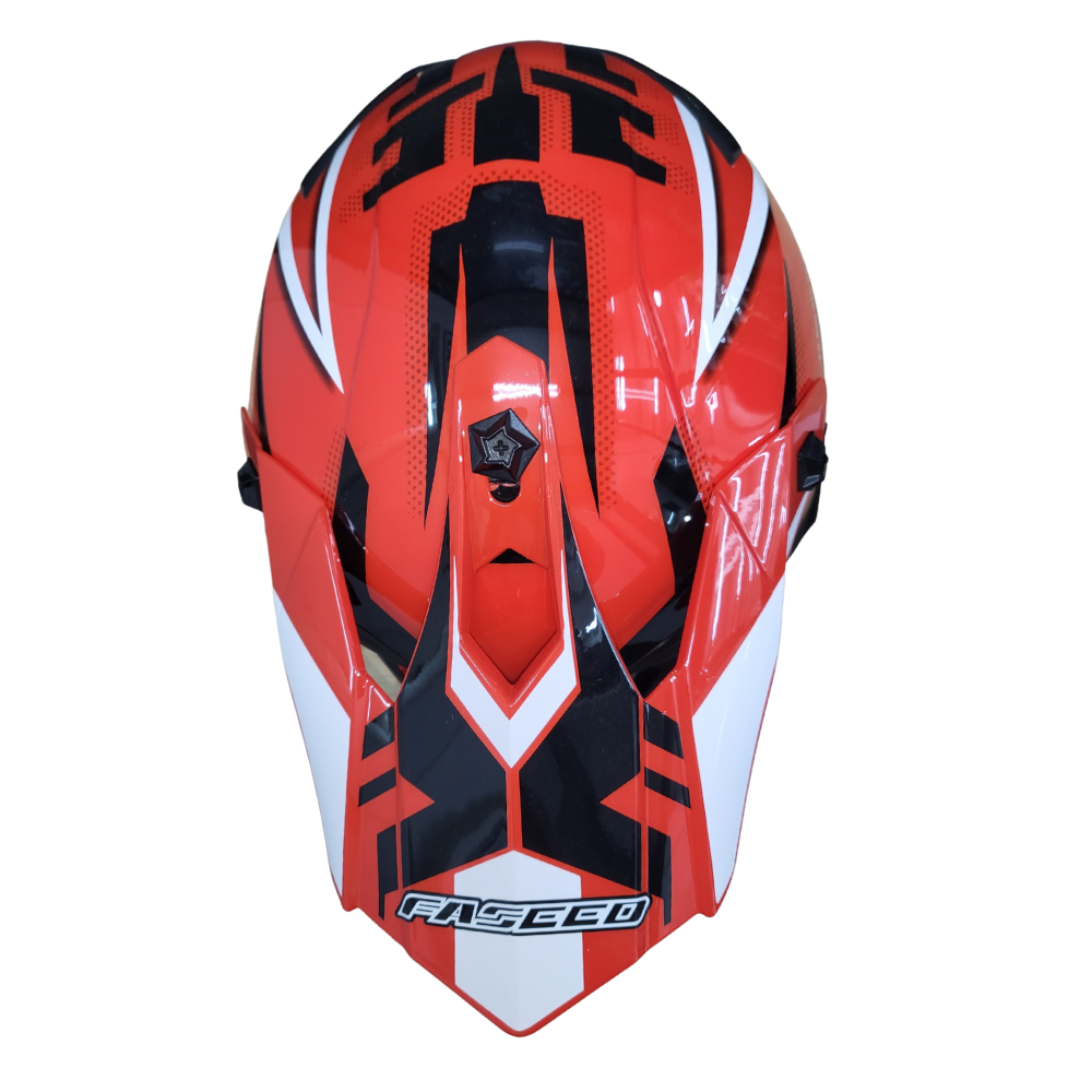 MC Auto: Faseed 608 Kids Red/White/Black Helmet