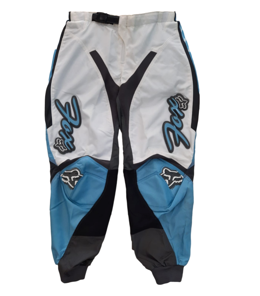 MC Auto: Fox Women's 180 Race White/Blue Pants