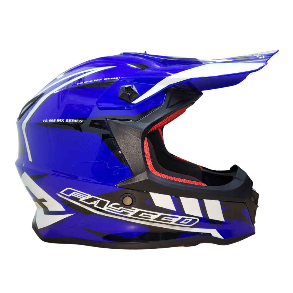 MC Auto: Faseed 608 Kids Blue/White/Black Helmet