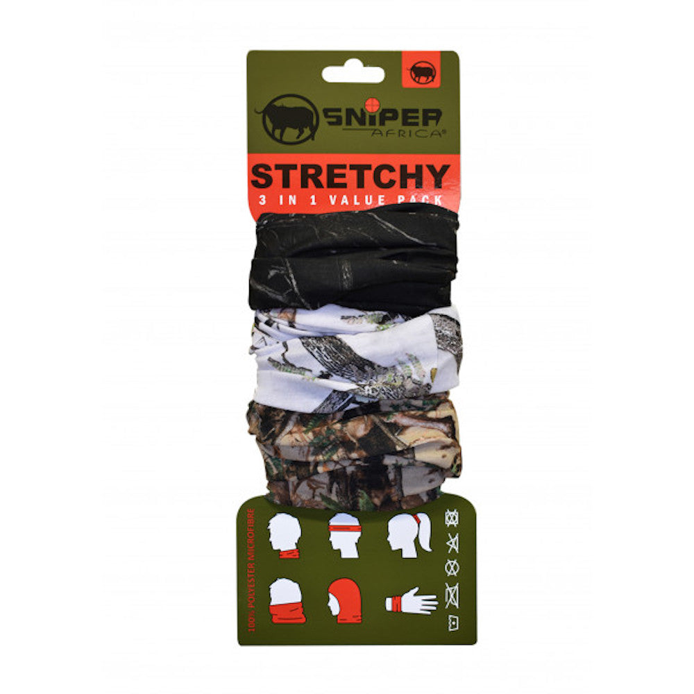 MC Auto: Sniper Africa Stretchy Combo (3D, White, Black)