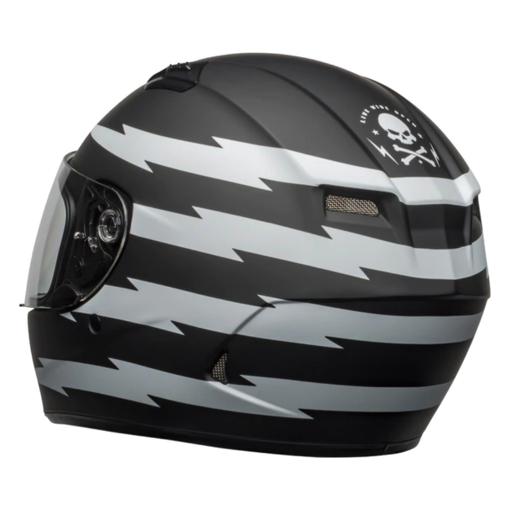 MC Auto: Bell Qualifier Z-Ray Matt Black/White Helmet