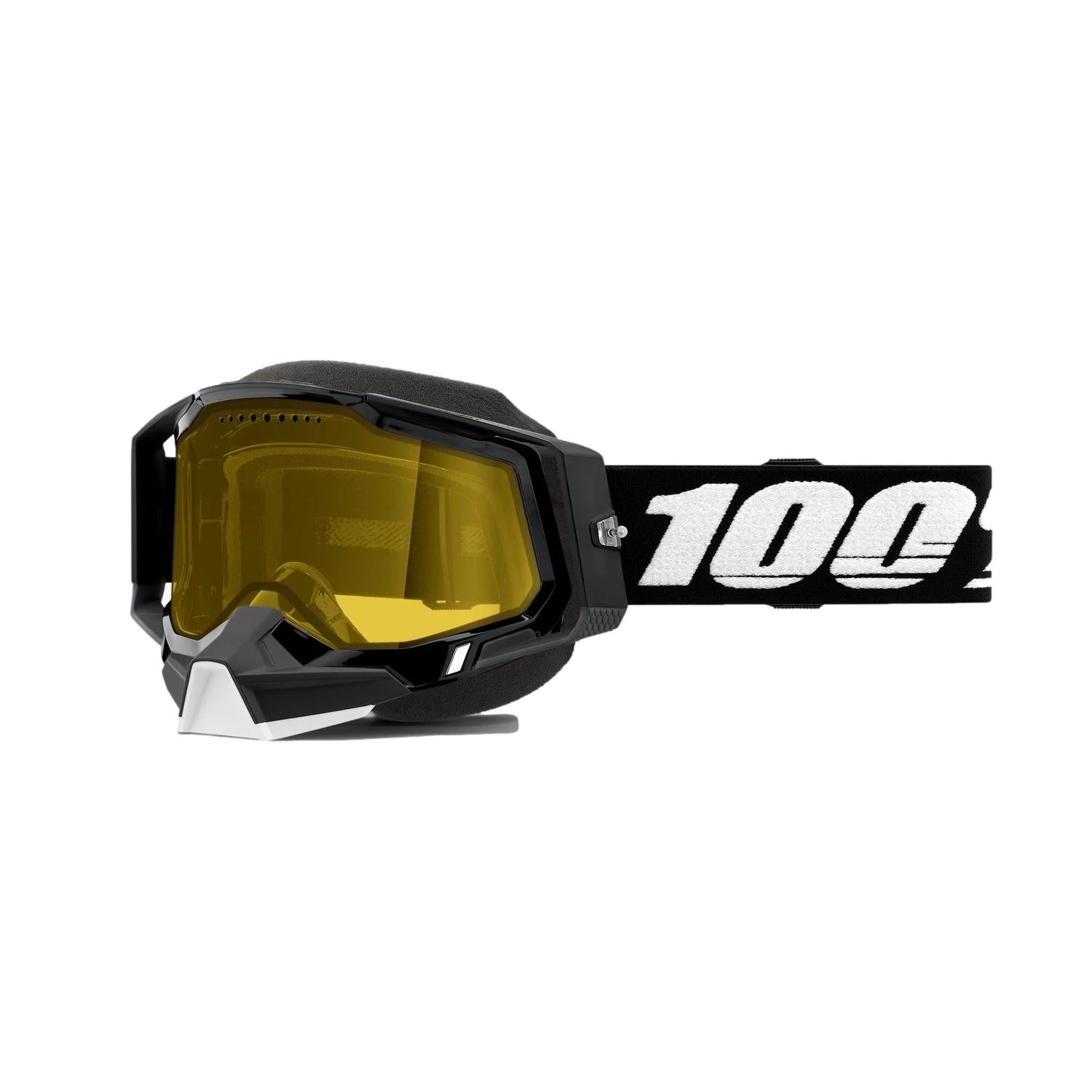 MC Auto: 100% Racecraft2 SnowMobile Black Goggle
