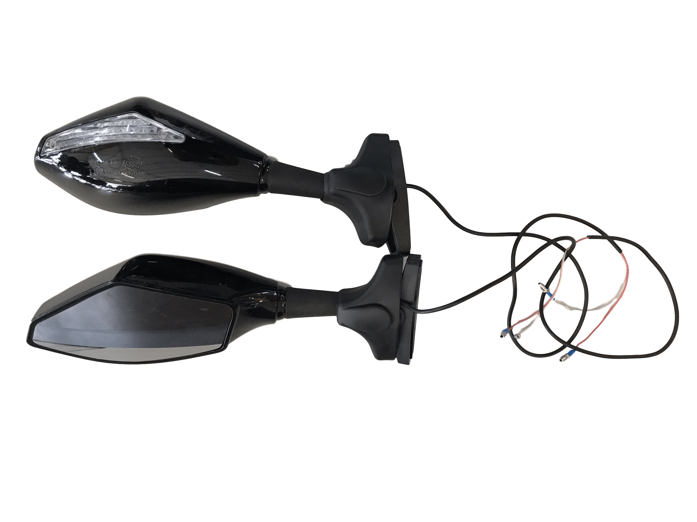 MC Auto: Rotracc Fairing Mount/LED Indicator Black Mirrors