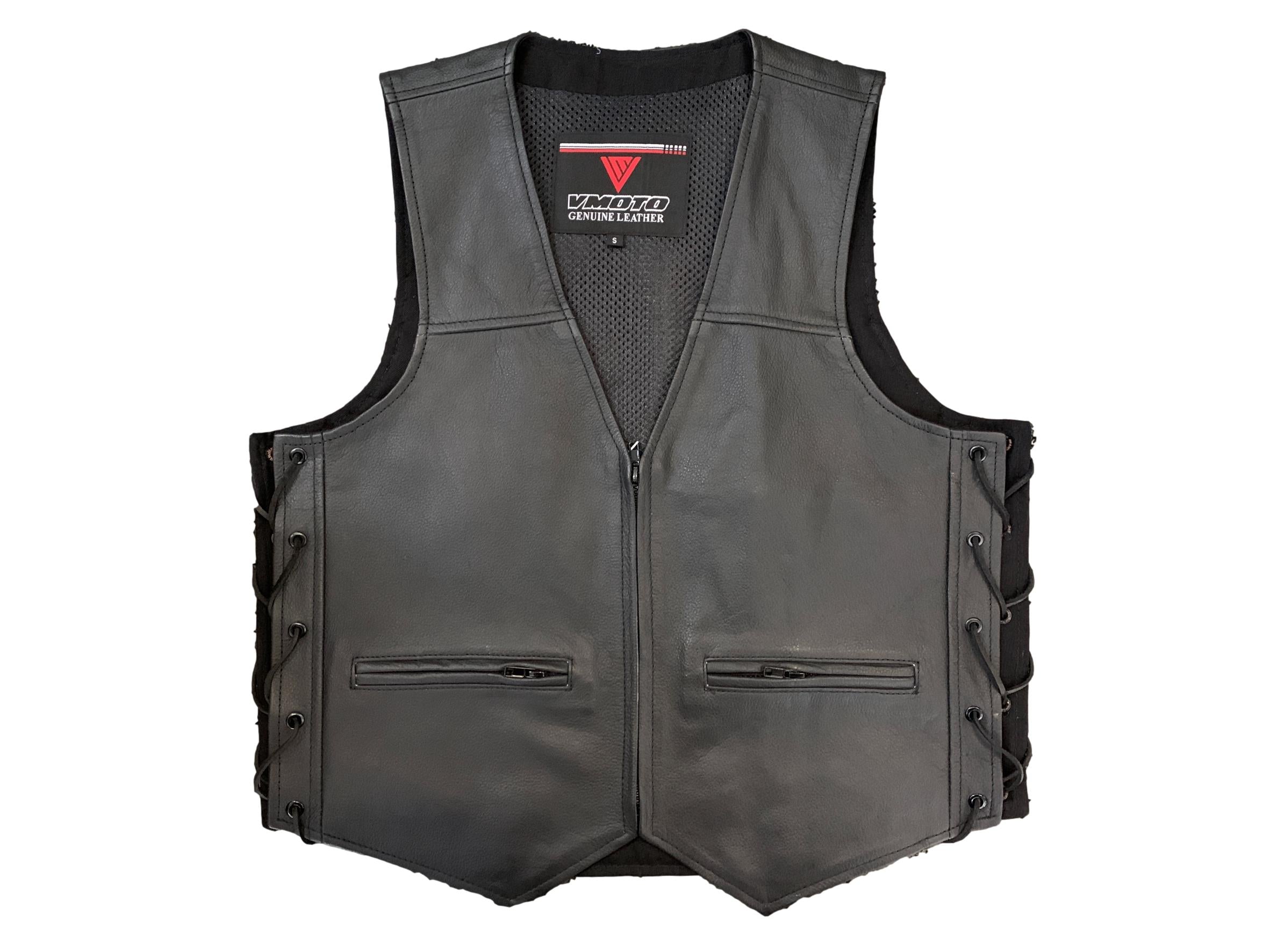 MC Auto: VMoto Mens Leather Waistcoat