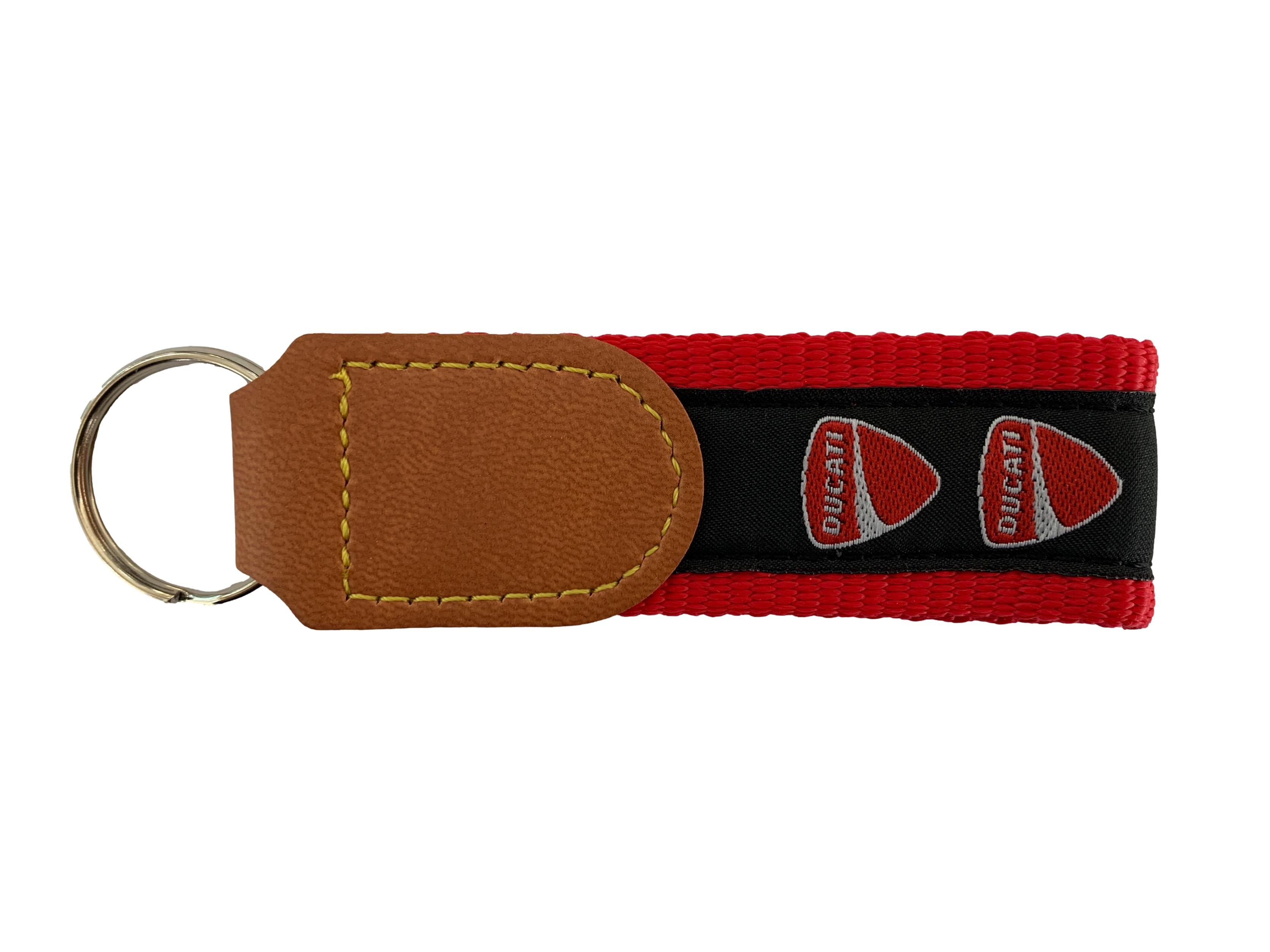 MC Auto: Ducati Strap Black/Red Key Ring