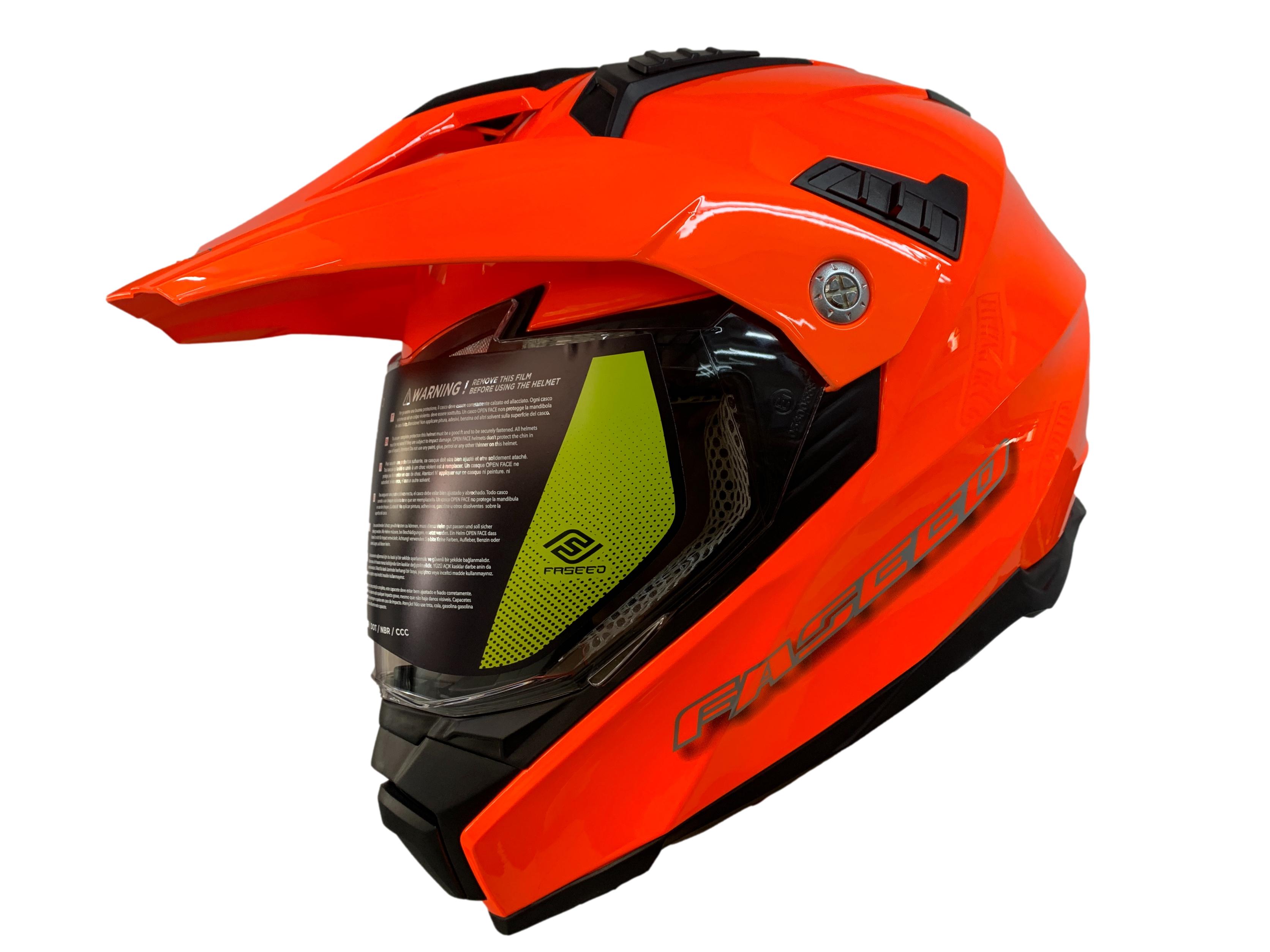 MC Auto: Faseed FS-606 Solid Orange Helmet