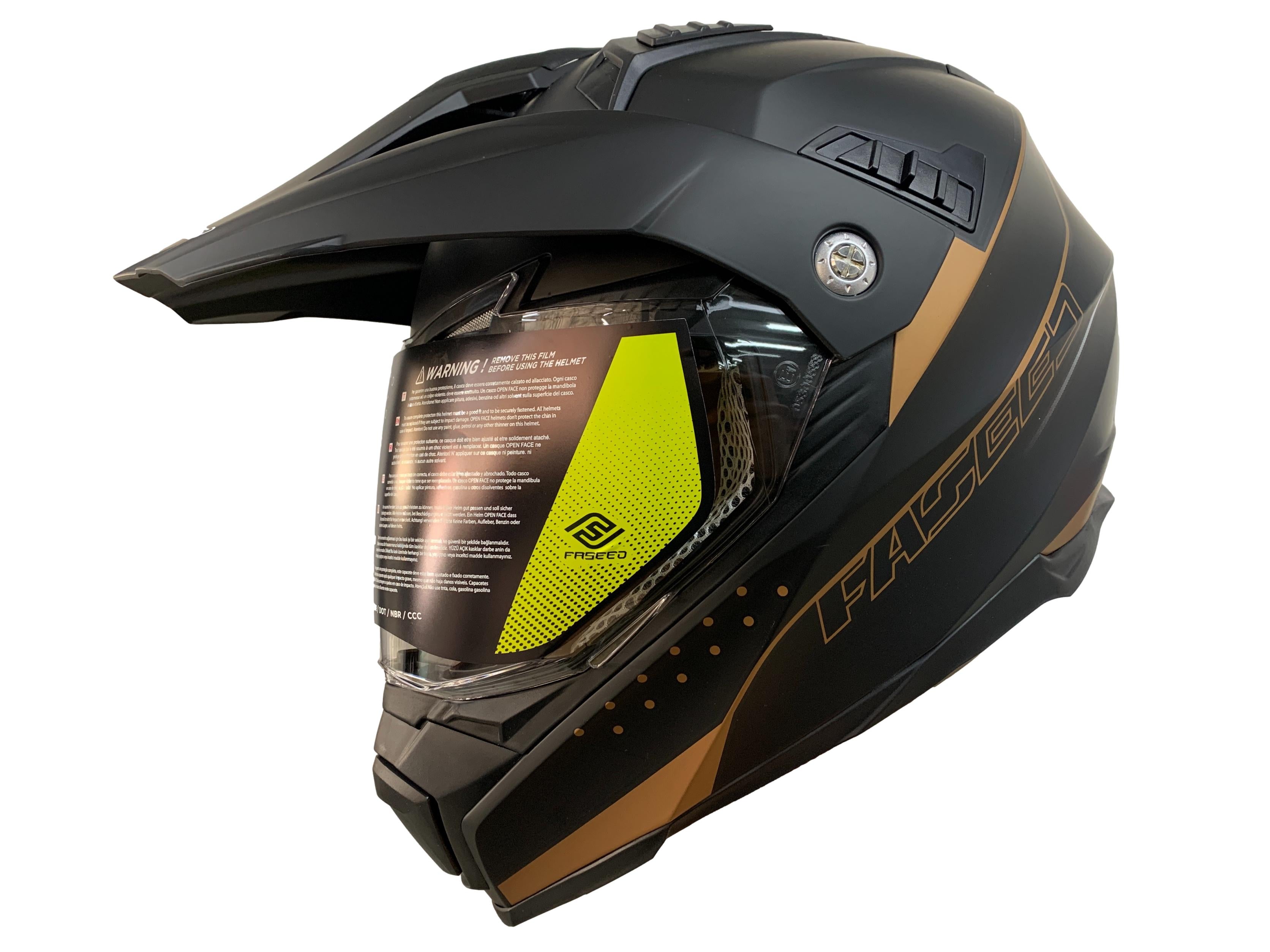 MC Auto: Faseed FS-606 Matt Black/Bronze Helmet