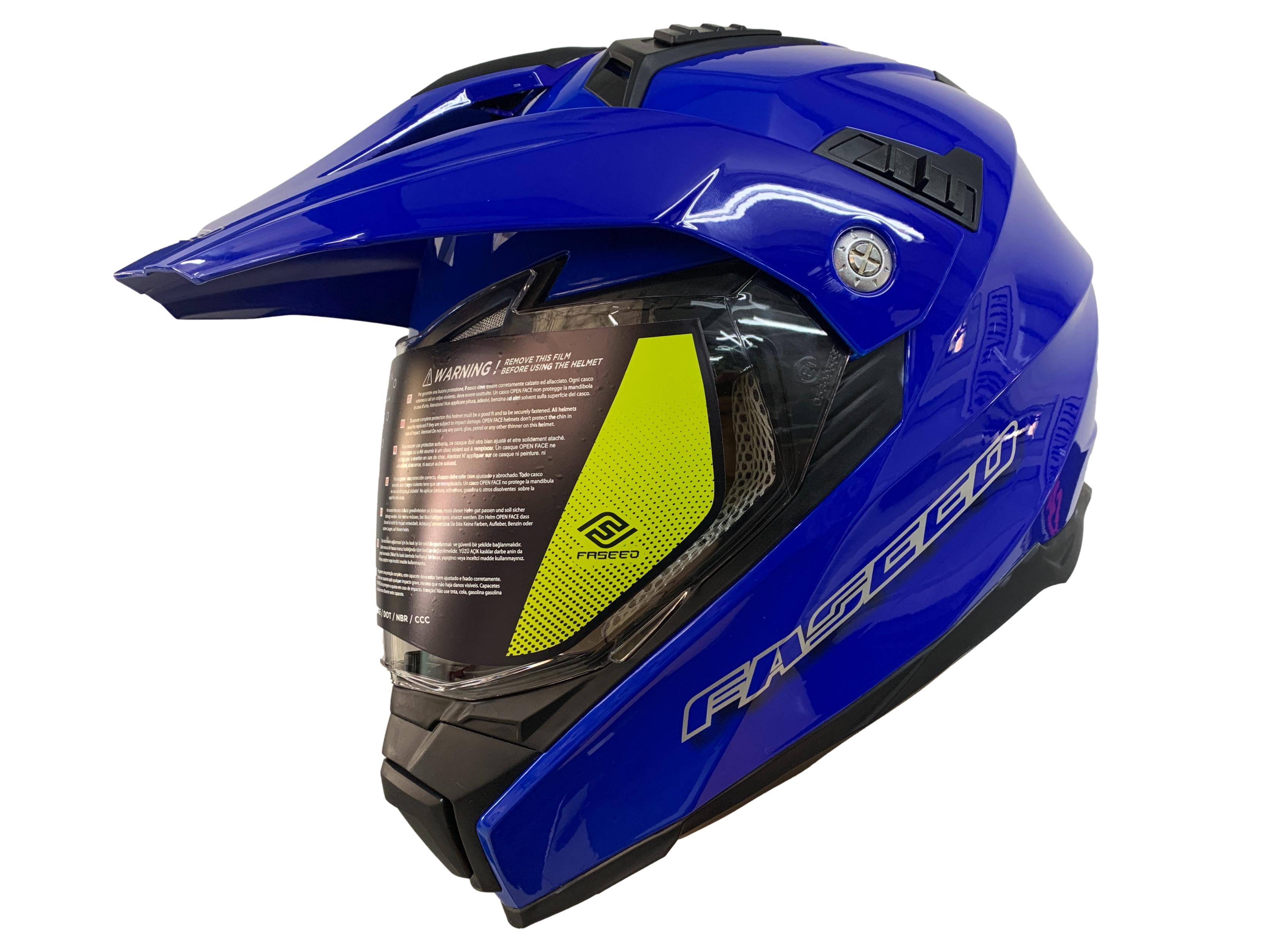MC Auto: Faseed FS-606 Solid Blue Helmet