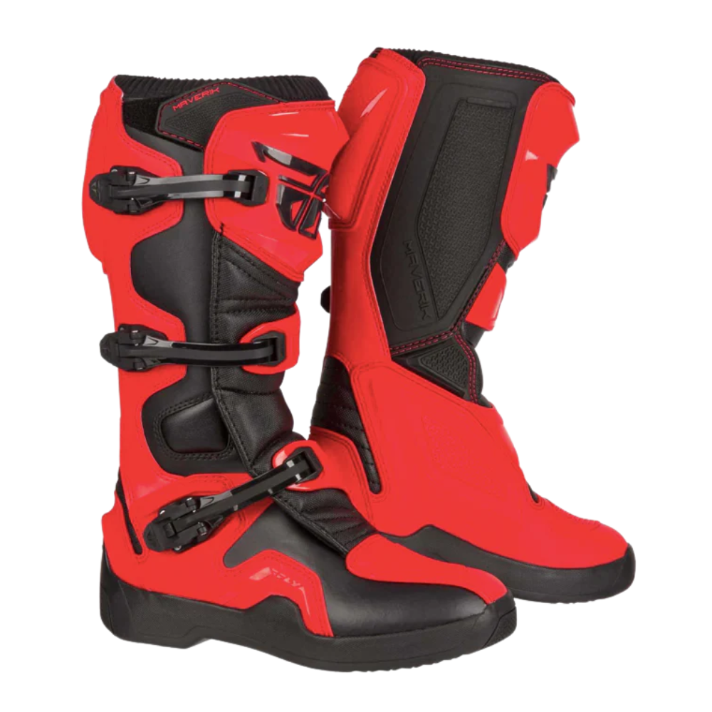 MC Auto: Fly Maverick Red/ Black Boots