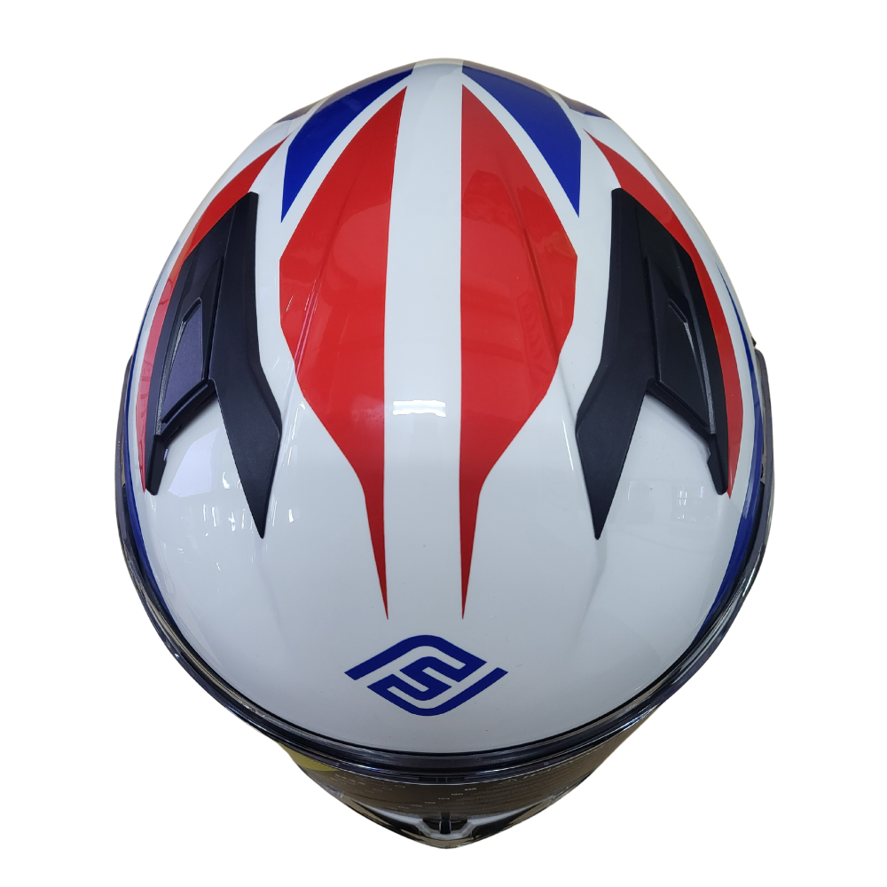 MC Auto: Faseed FS-825 Red/ Blue/ White Helmet