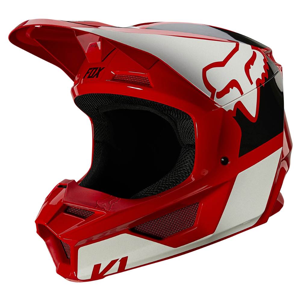 MC Auto: Fox V1 Revn Flame Red Helmet