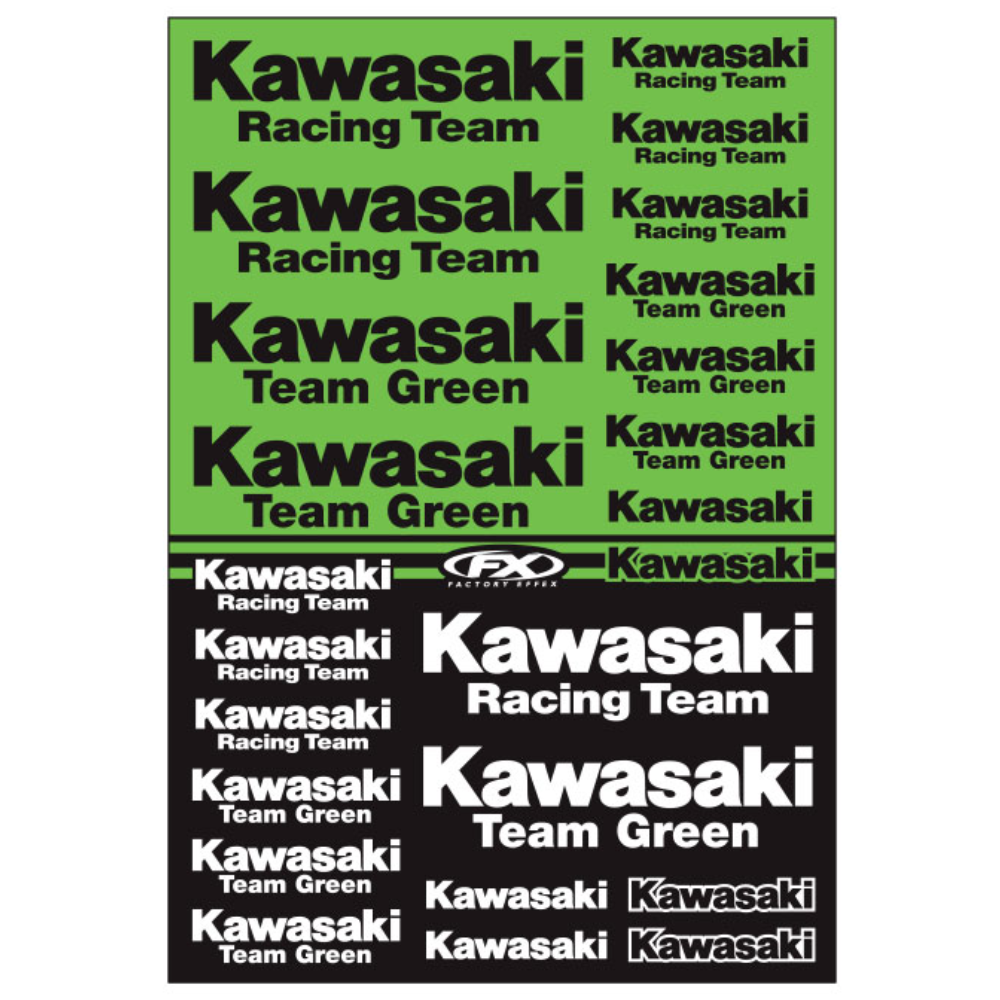 MC Auto: FX Kawasaki Racing Sticker Sheet