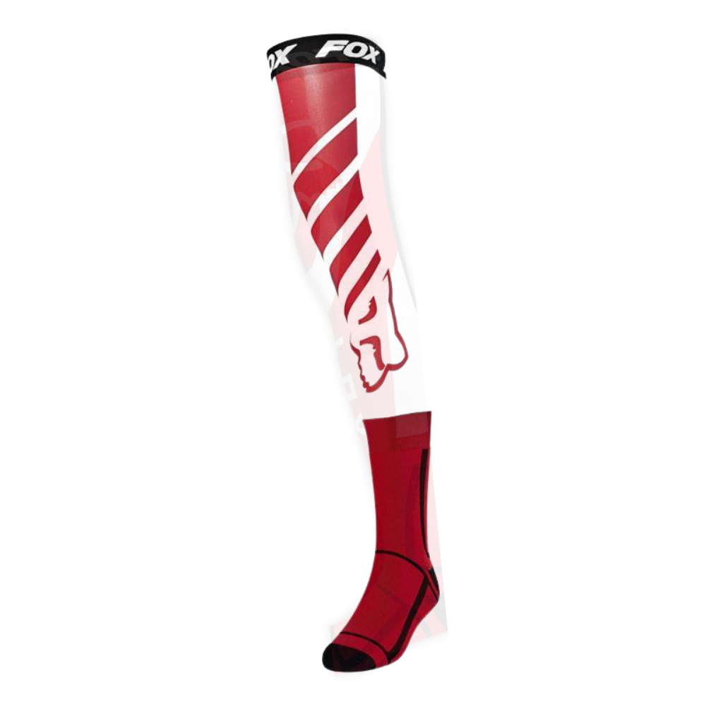 MC Auto: Fox Mach One Knee Brace Flame Red Socks