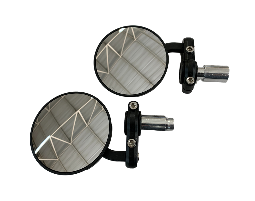 MC Auto: Rotracc Round Short Stem Bar End Mirrors