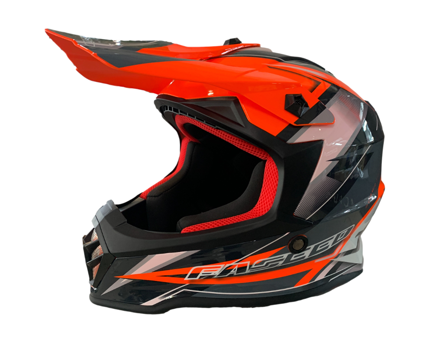 MC Auto: Faseed 608 Kids Orange/Grey Helmet