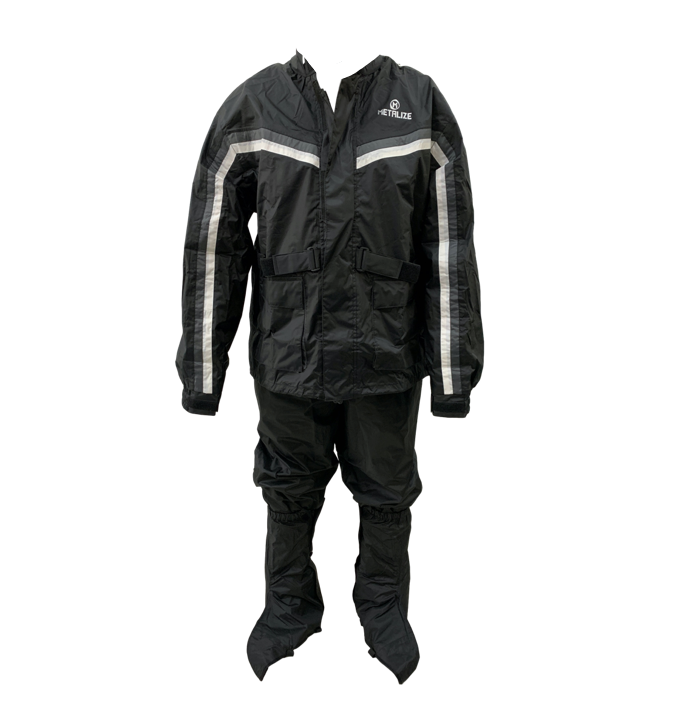 Metalize 602 Black Grey Rain Suit