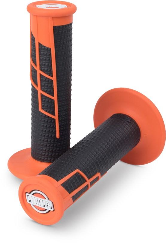 MC Auto: ProTaper Clamp On Half Waffle Orange/Black MX Grips