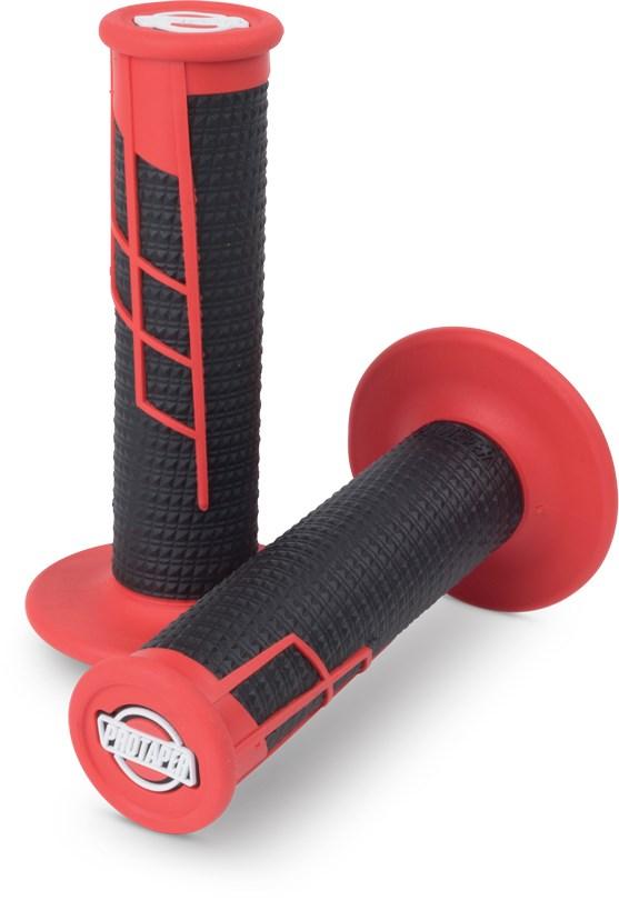 MC Auto: ProTaper Clamp On Half Waffle Red/Black MX Grips
