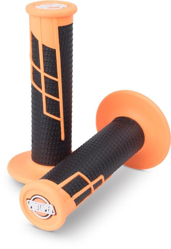 MC Auto: ProTaper Clamp On Half Waffle Neon Orange/Black MX Grips