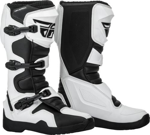 MC Auto: Fly Maverick White/Black Boots