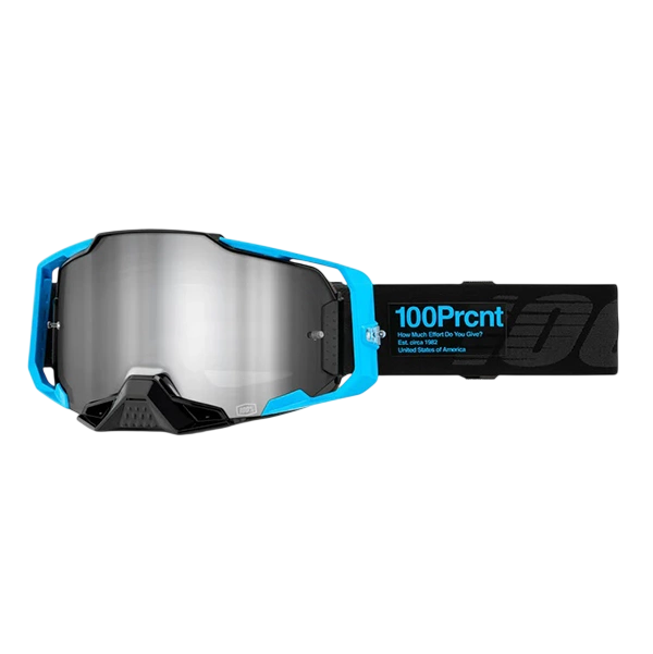 100% Armega Barley 2 Silver Mirror Lens Goggle