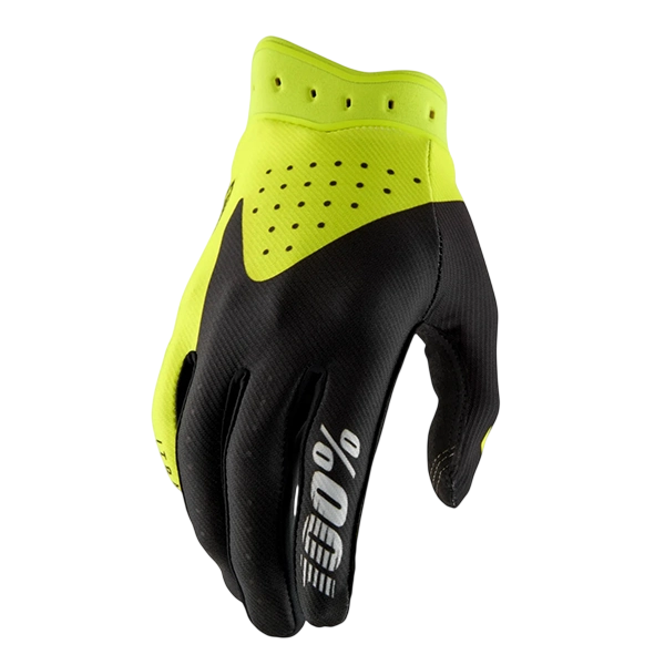 100% Itrack Black/Fluo Gloves