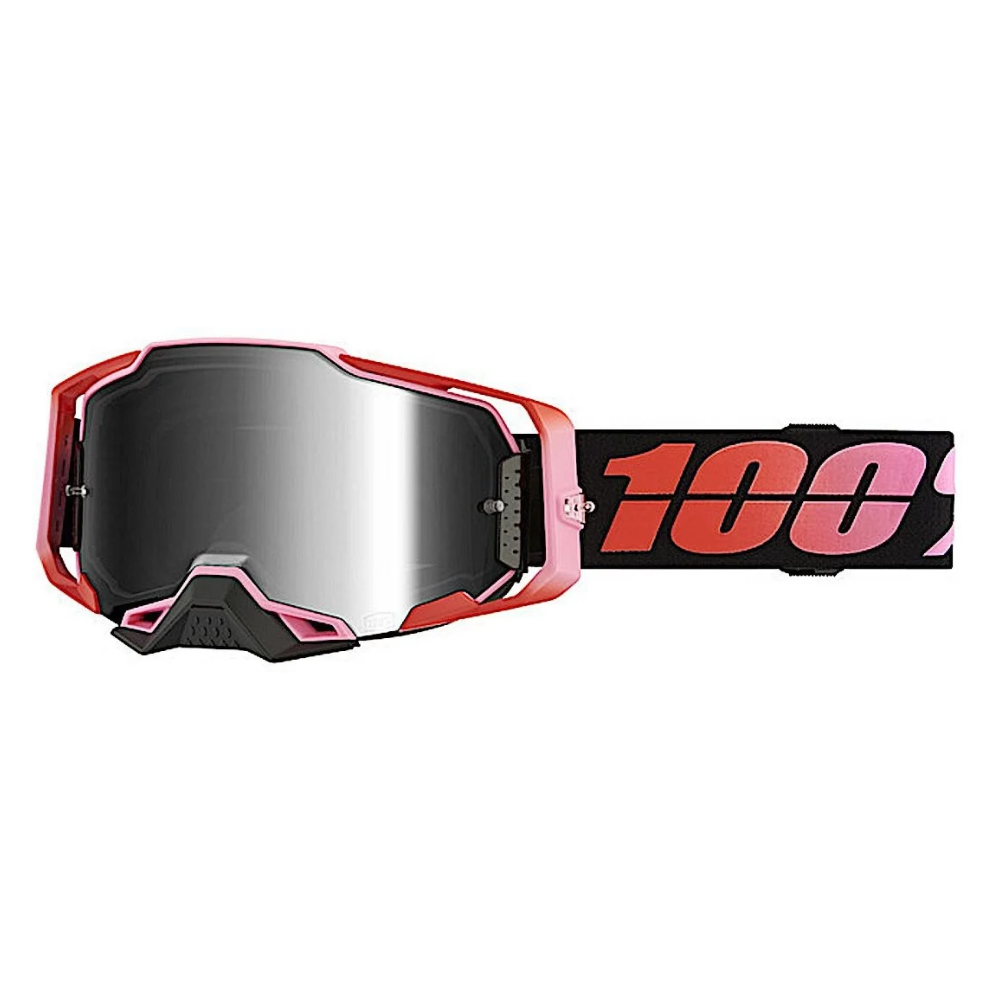 100% Armega Guerlin Silver Mirror Lens Goggle