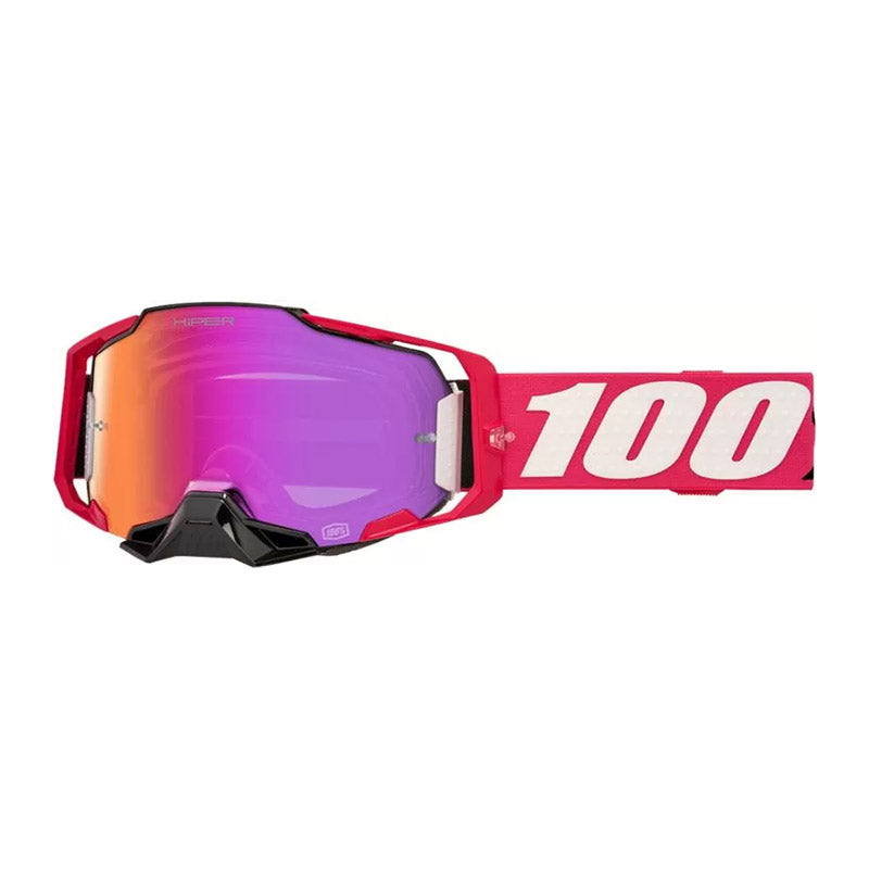 100% Armega Kloug HiPER Mirror Dark Red Lens Goggle